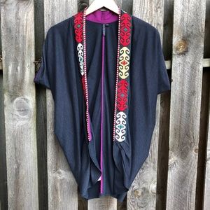 Tribal Embroidered Anthropologie Sweater, Large